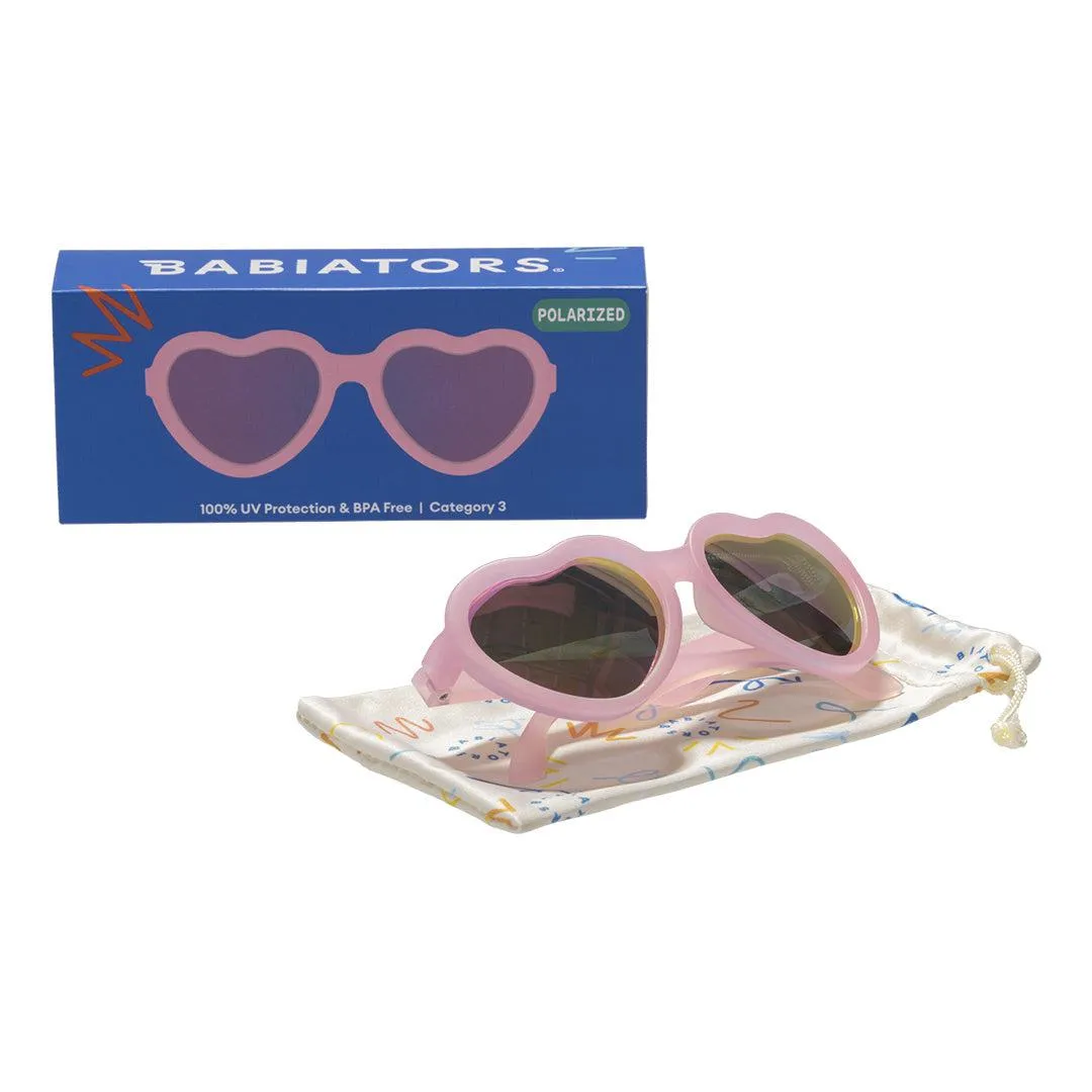 Babiators Polarised Heart Sunglasses - Frosted Pink