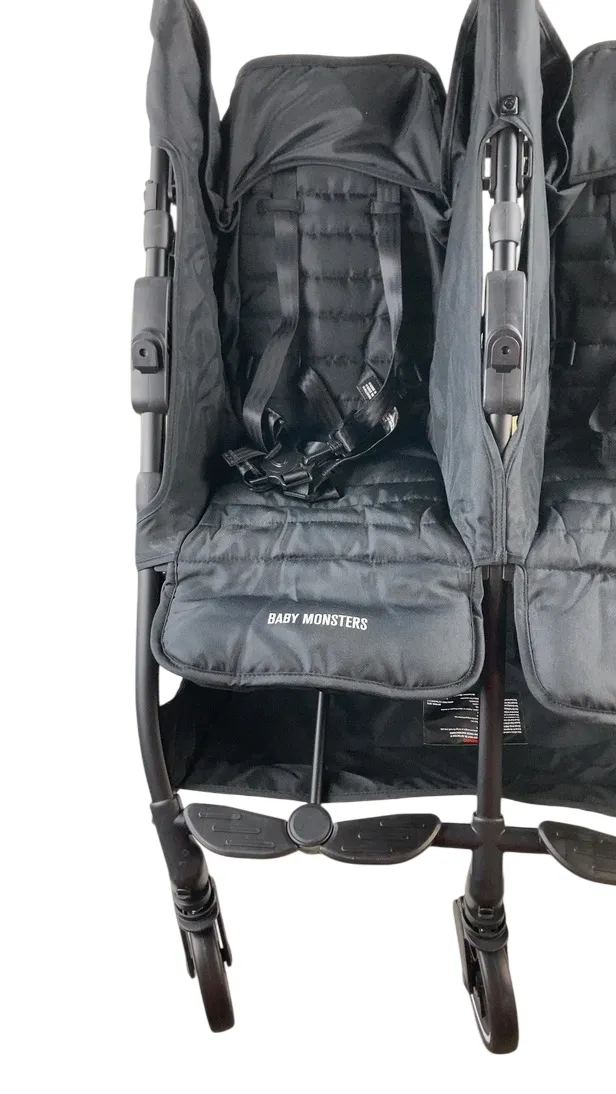Baby Monsters Kuki Twin Double Stroller, 2019, Black, S3