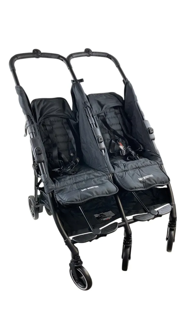Baby Monsters Kuki Twin Double Stroller, 2019, Black, S3