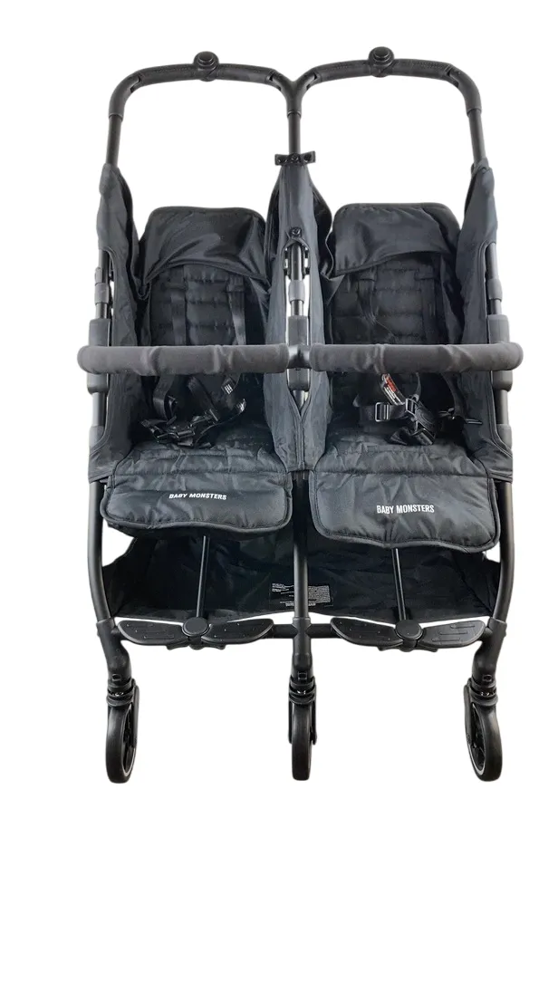 Baby Monsters Kuki Twin Double Stroller, 2019, Black, S3