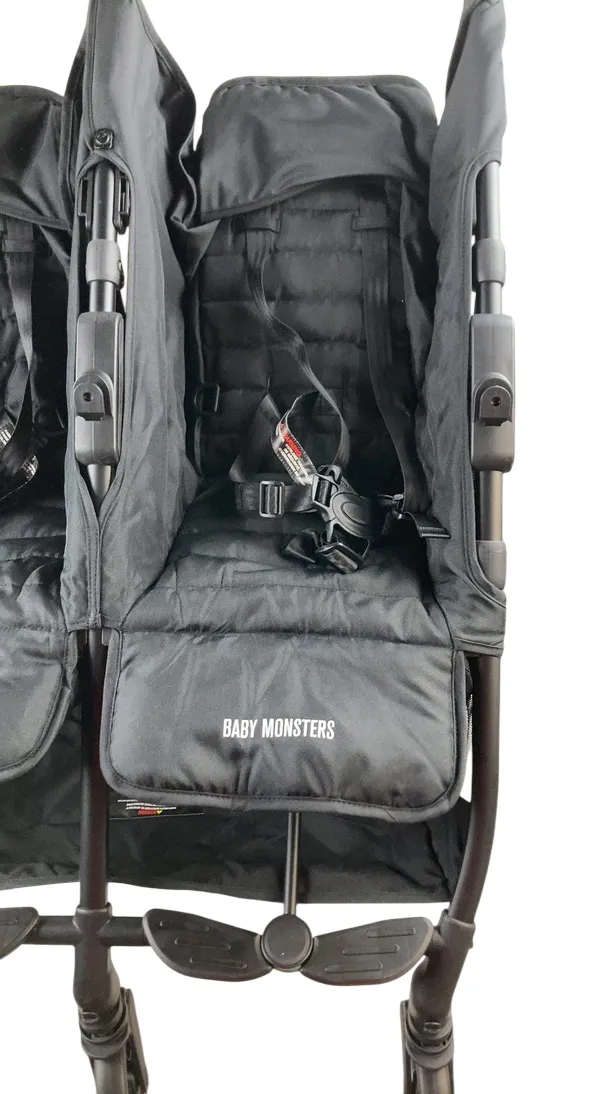 Baby Monsters Kuki Twin Double Stroller, 2019, Black, S3