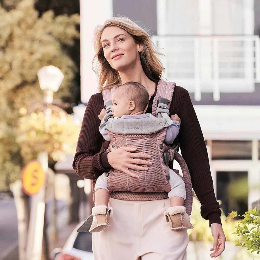 BabyBjrn Harmony 3D Mesh/Jersey Baby Carrier - Dusty Pink