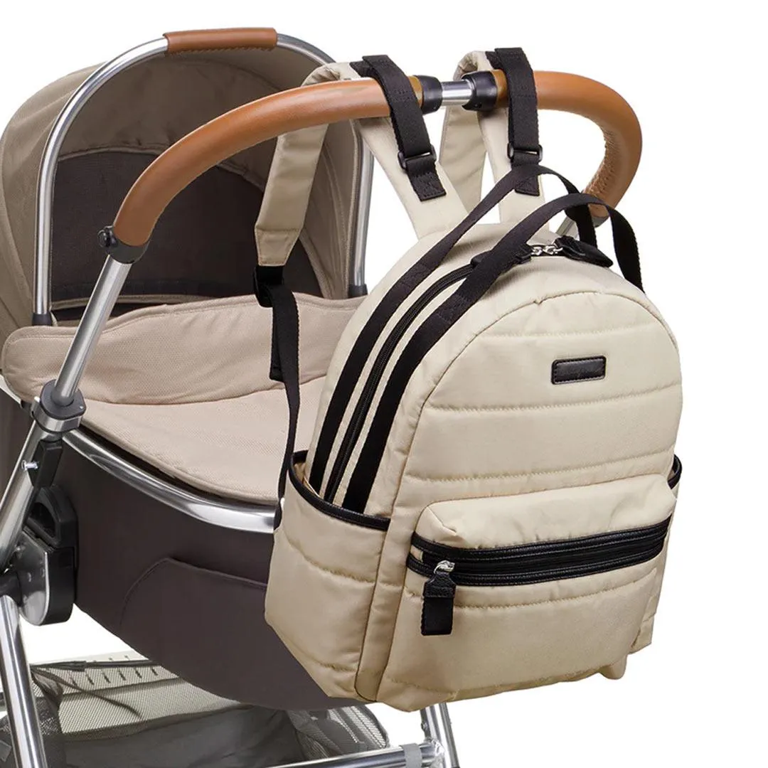 Babymel Lola Eco Quilt Changing Backpack - Taupe