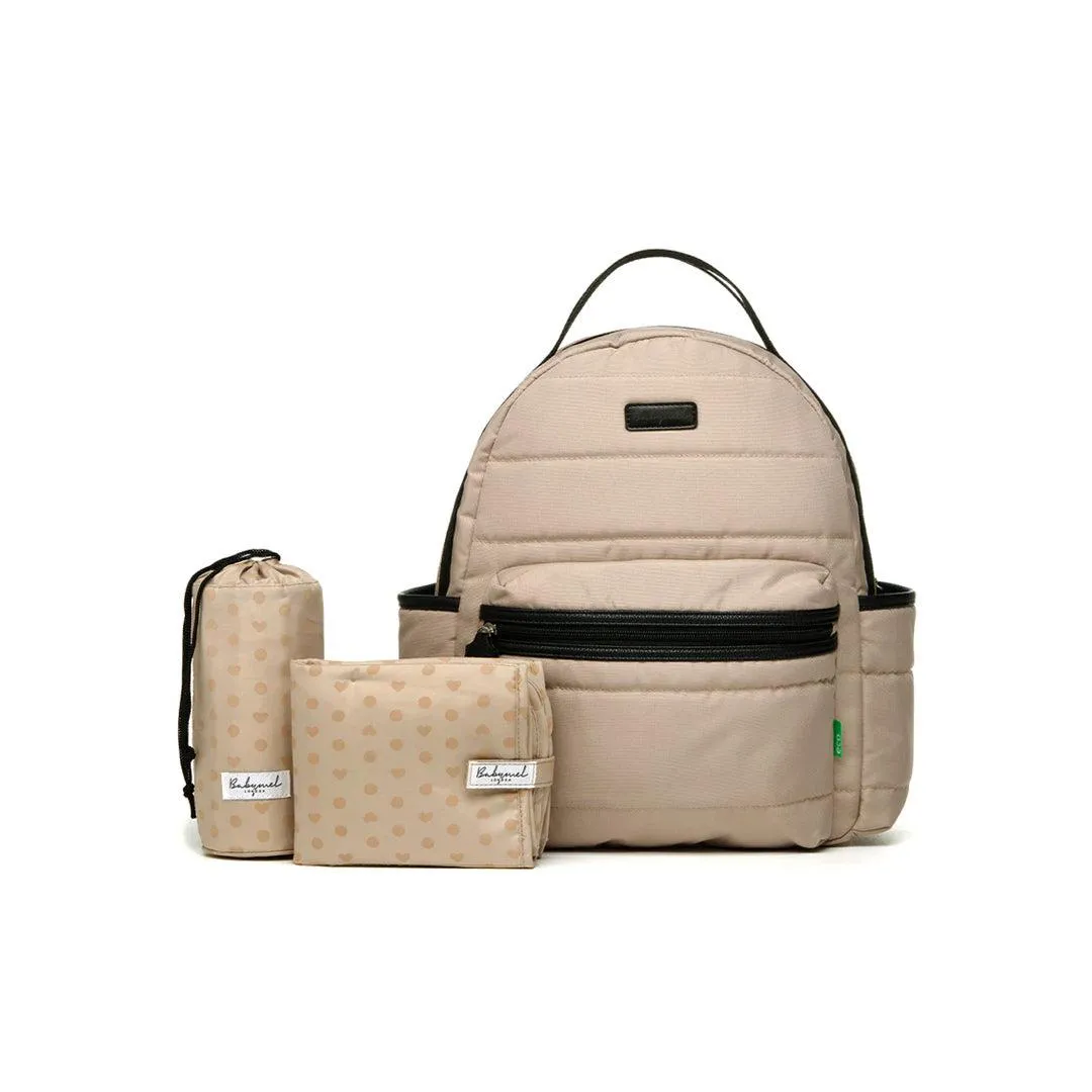 Babymel Lola Eco Quilt Changing Backpack - Taupe