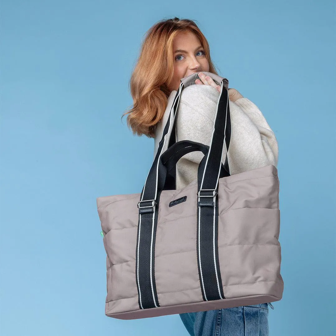 Babymel Sammi Eco Quilt Tote Bag - Taupe