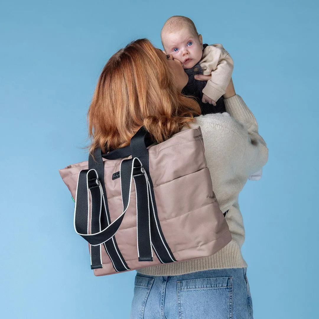 Babymel Sammi Eco Quilt Tote Bag - Taupe