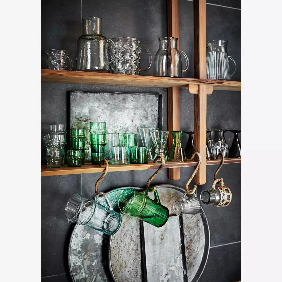 Beldi Glass Jug - Green