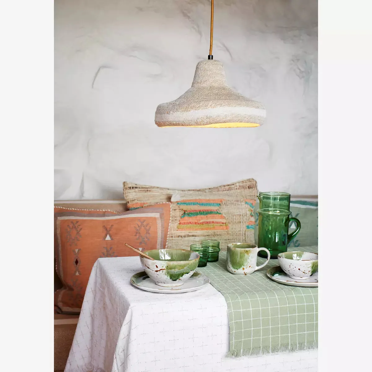 Beldi Glass Jug - Green