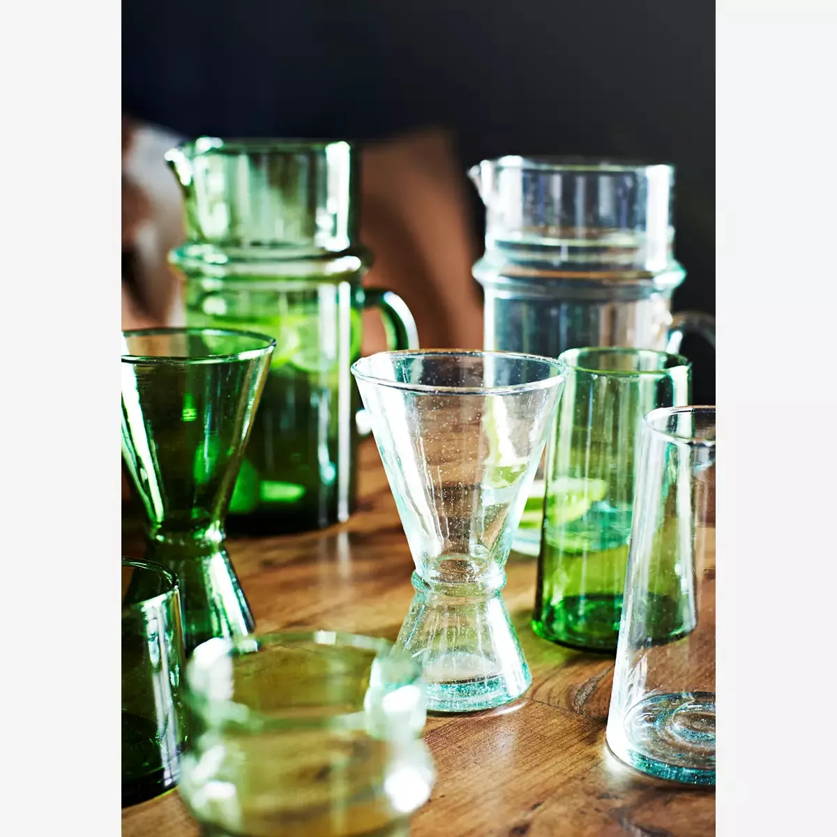 Beldi Glass Jug - Green