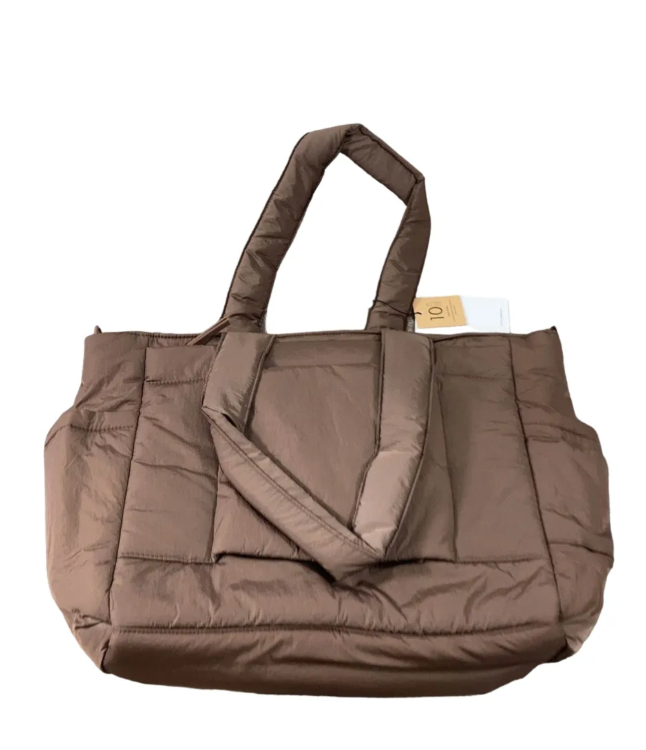 Calpak Diaper Tote Bag with Laptop Sleeve, Hazelnut