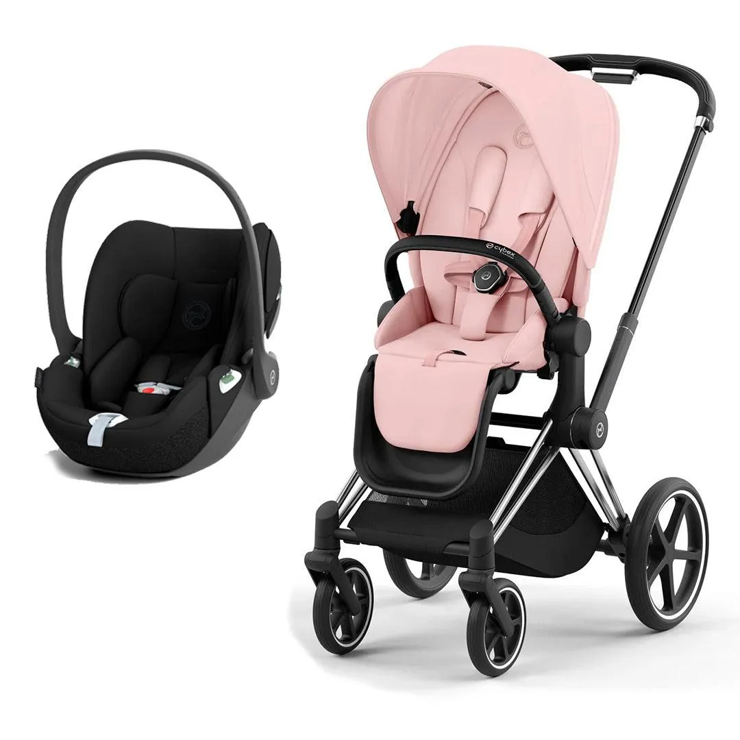 CYBEX Priam Cloud T Travel System - Peach Pink