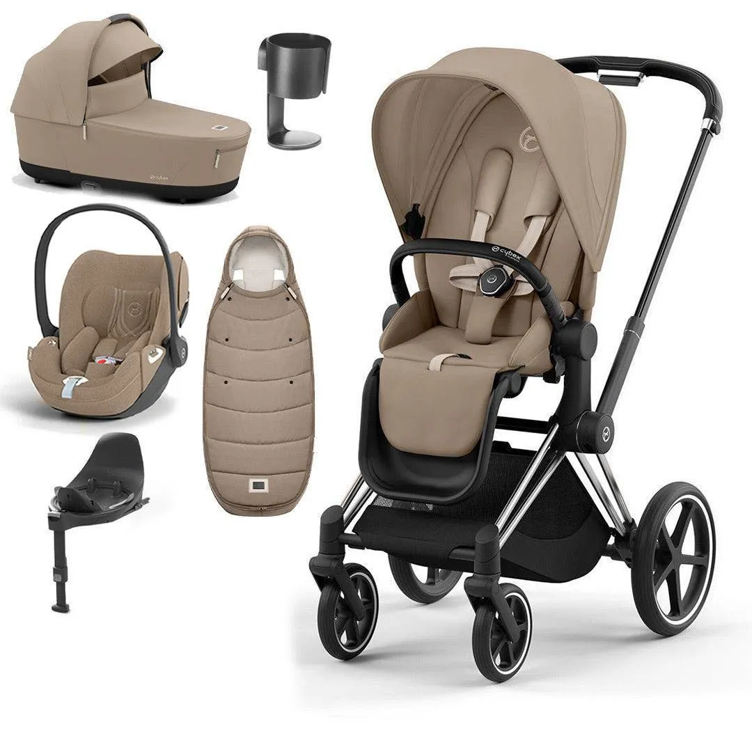 CYBEX Priam Cloud T Ultimate Travel System - Cozy Beige