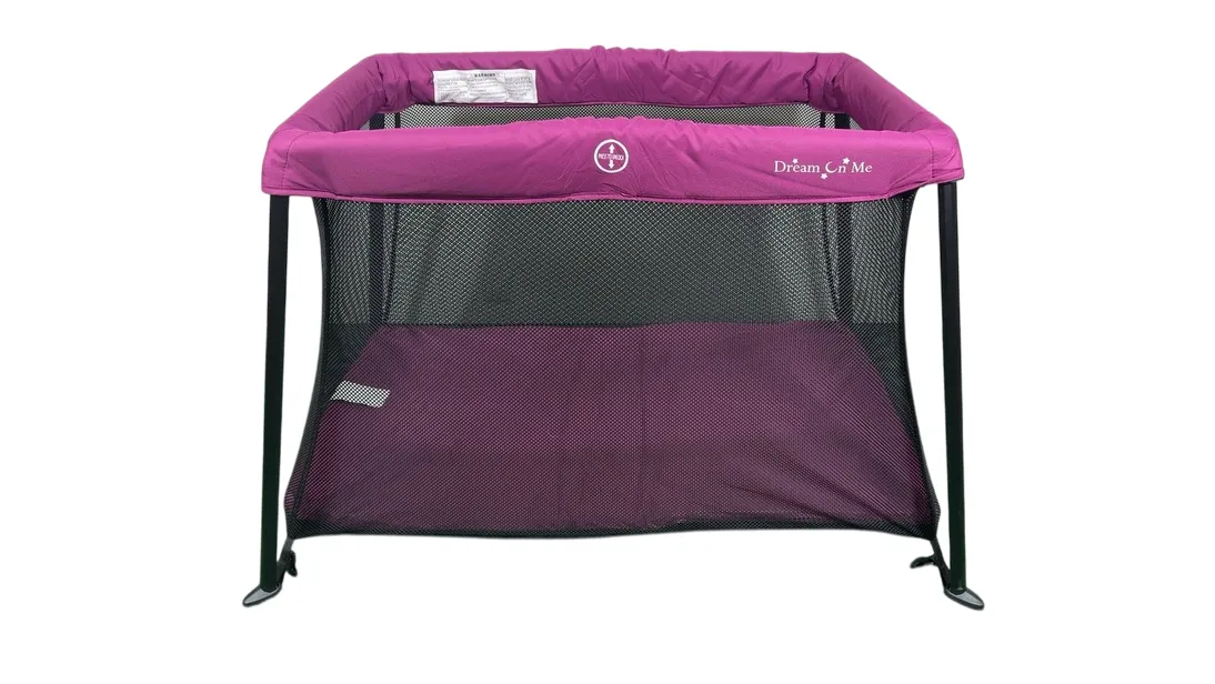 Dream On Me Travel Light Playard, Purple, w/o Mesh Zipper Door