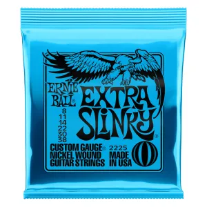 Ernie Ball Extra Slinky Nickel Wound Electric Guitar String, 8-38 Gauge