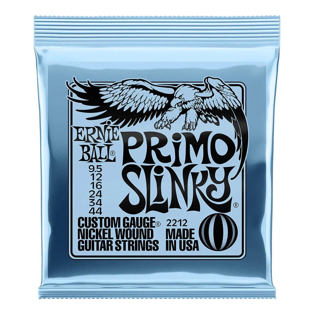Ernie Ball Primo Slinky Nickel Wound Electric Guitar Strings, 9.5-44 Gauge
