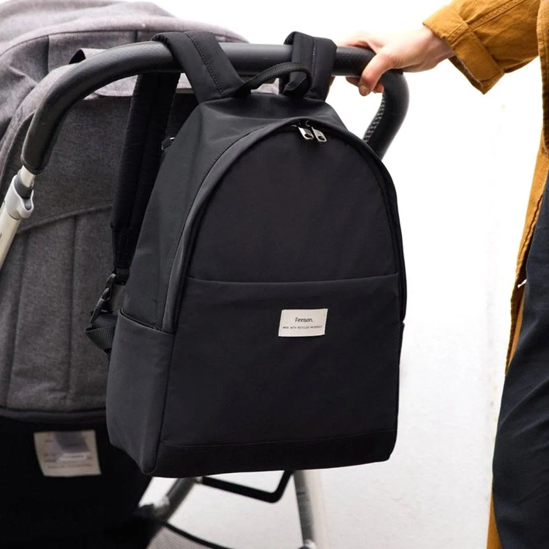 Finnson Inge Eco Changing Backpack With Changing Mat - Black
