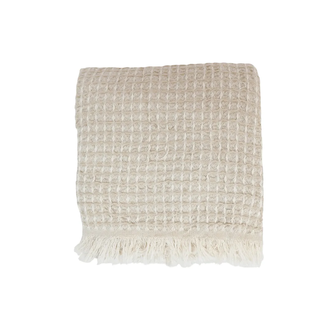 Fouta Waffle Towel | Beige 95x180cm Zoco Home