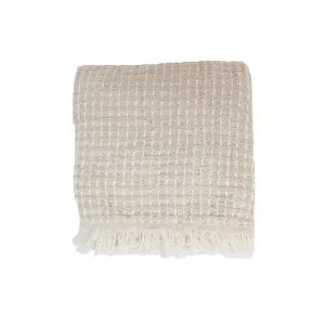 Fouta Waffle Towel | Beige 95x180cm Zoco Home