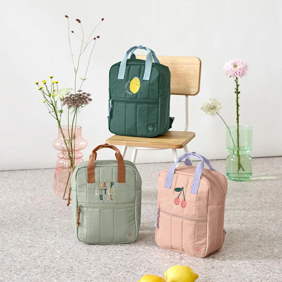 Lassig Mini Square Backpack - Dark Green/Light Blue - Little Gang Lemon