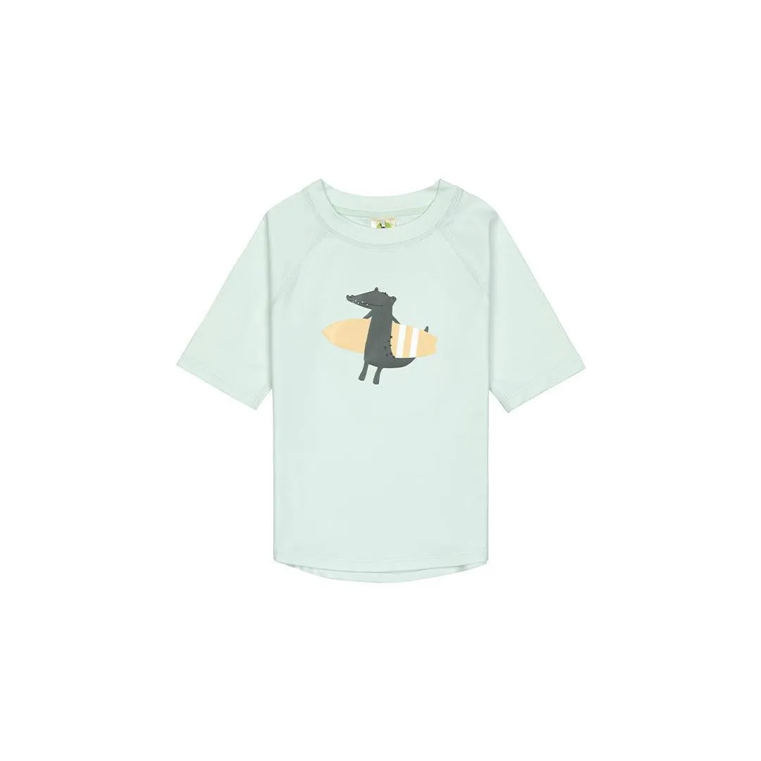 Lassig Short Sleeve Rashguard - Sea Foam - Crocodile