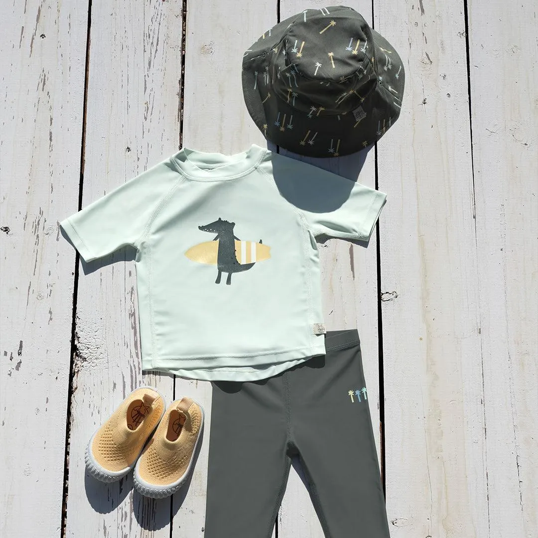 Lassig Short Sleeve Rashguard - Sea Foam - Crocodile