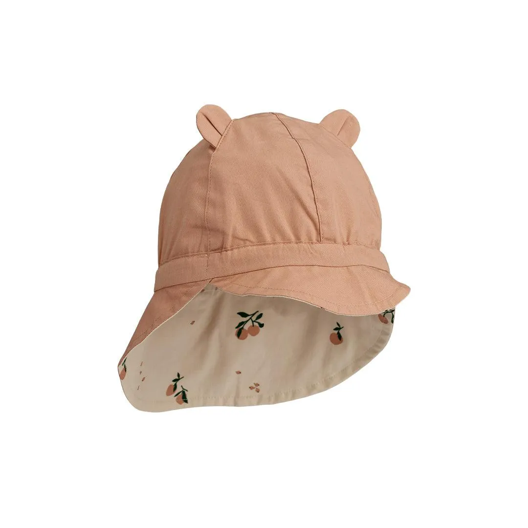 Liewood Gorm Reversible Sun Hat With Ears - Peach Seashell - Pale Tuscany
