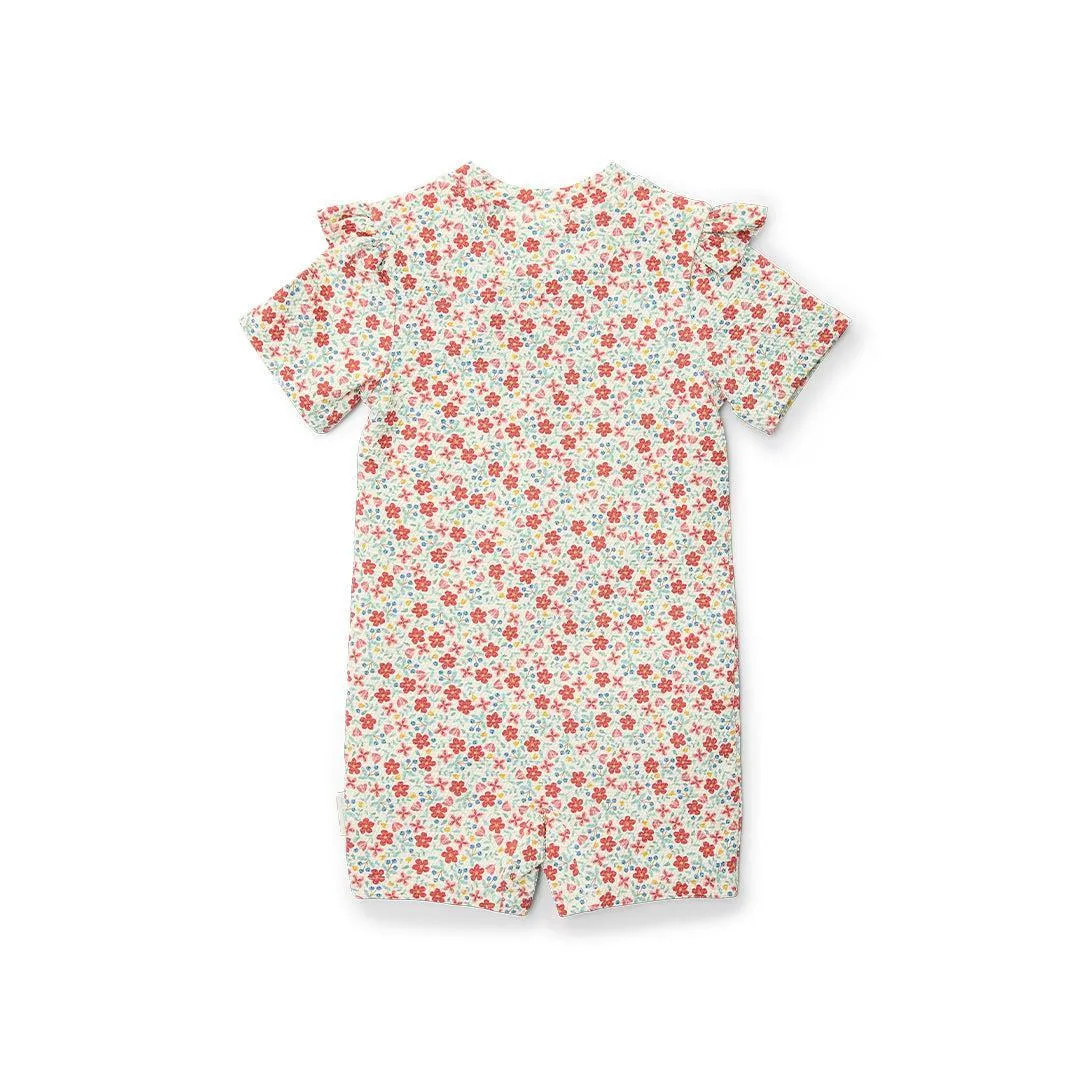 Little Dutch Swimsuit Short Sleeves - Sunny Flowers Multicolour