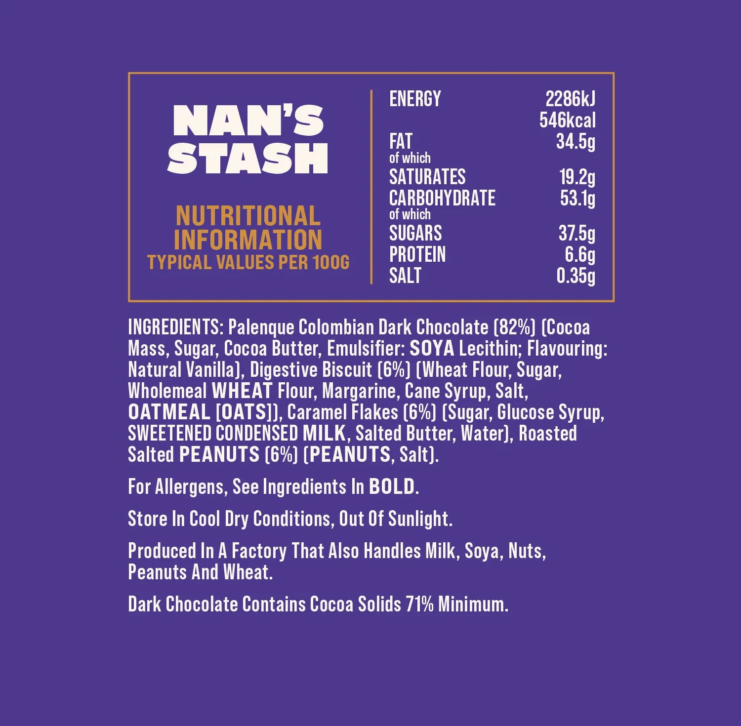 Nan's Stash Chocolate Bar 40g