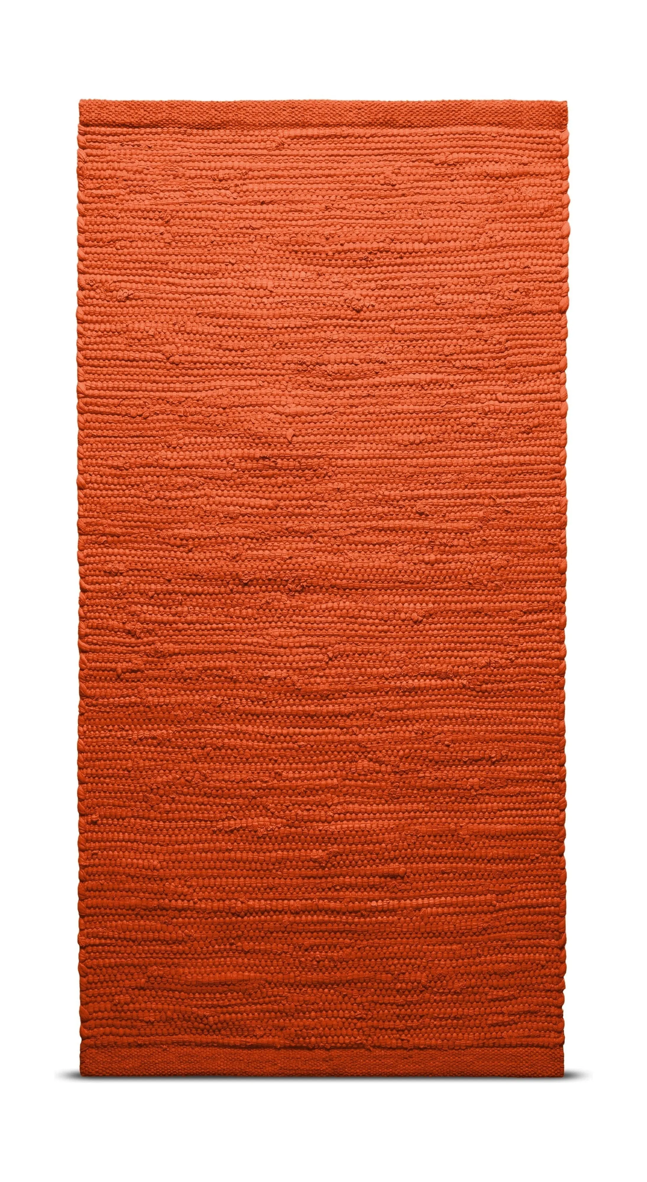 Rug Solid Cotton Rug 65 X 135 Cm, Solar Orange