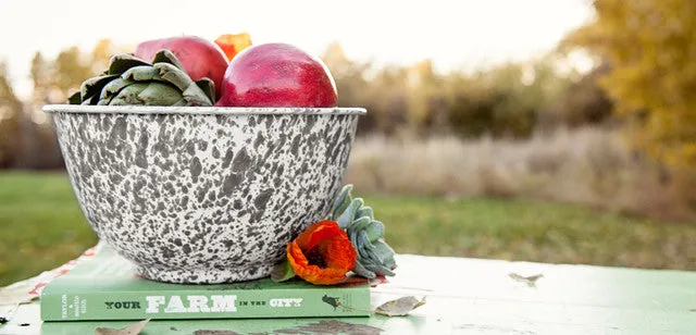 Splatter Large Salad Bowl - Yellow Splatter
