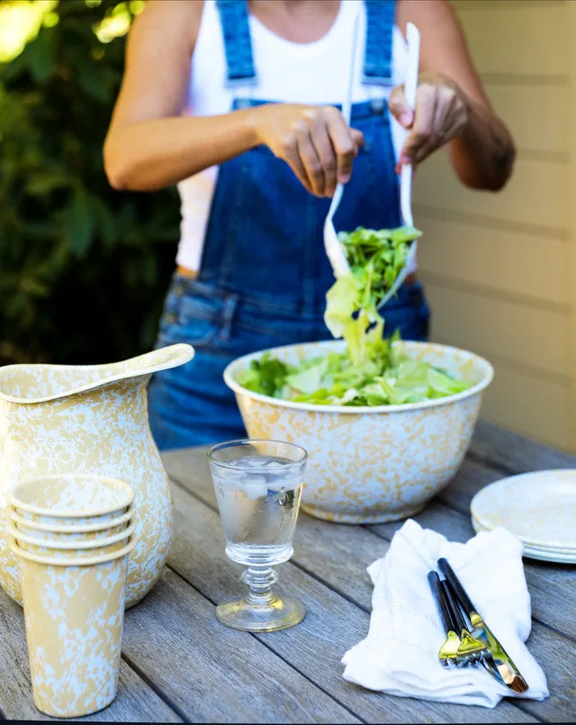 Splatter Large Salad Bowl - Yellow Splatter