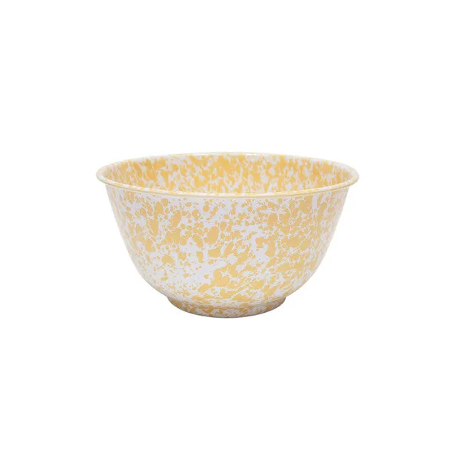 Splatter Large Salad Bowl - Yellow Splatter