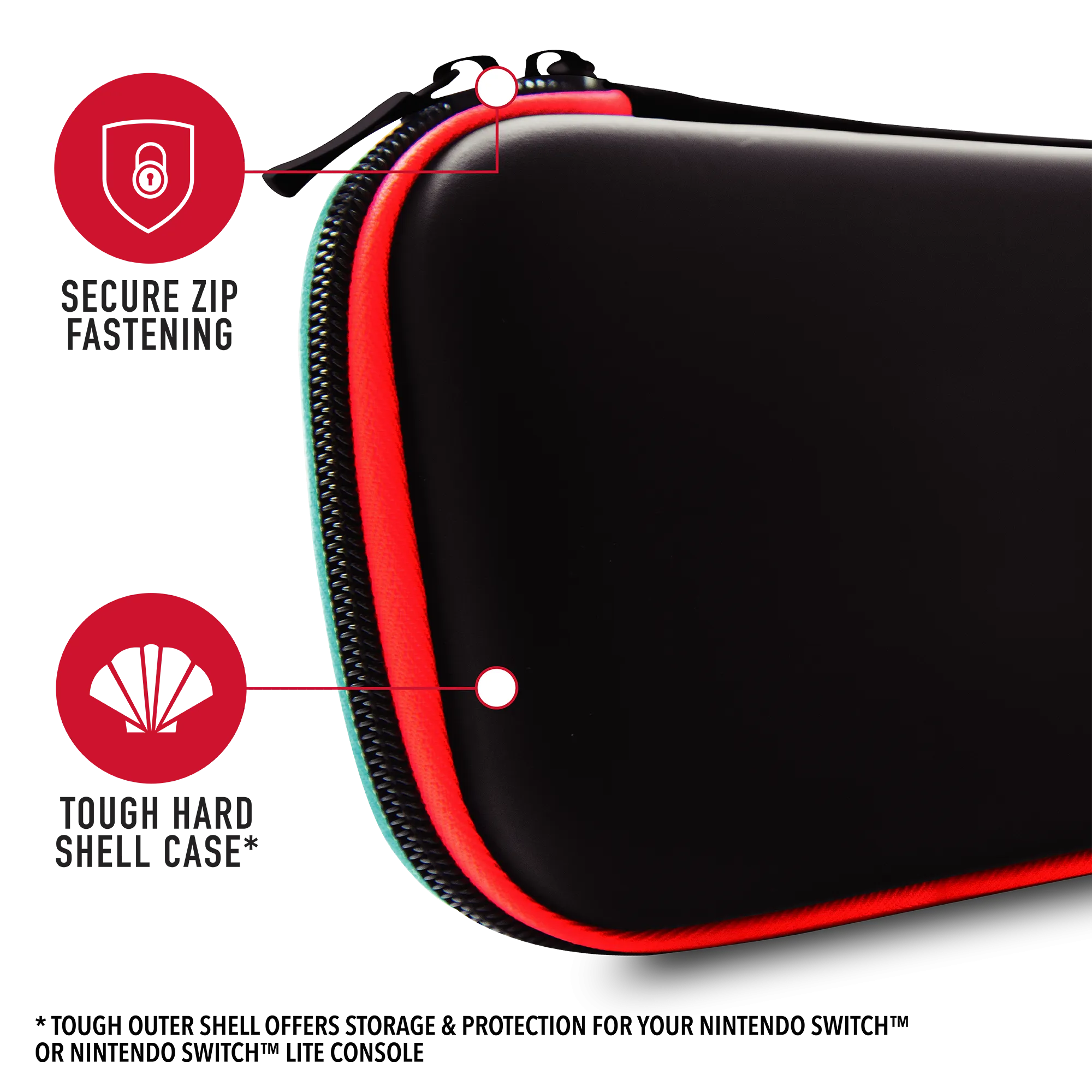 Stealth Premium Travel Kit for Nintendo Switch, Switch Lite & OLED - Gaming Headset, Braided Cable & Travel Case - Neon Red and Blue