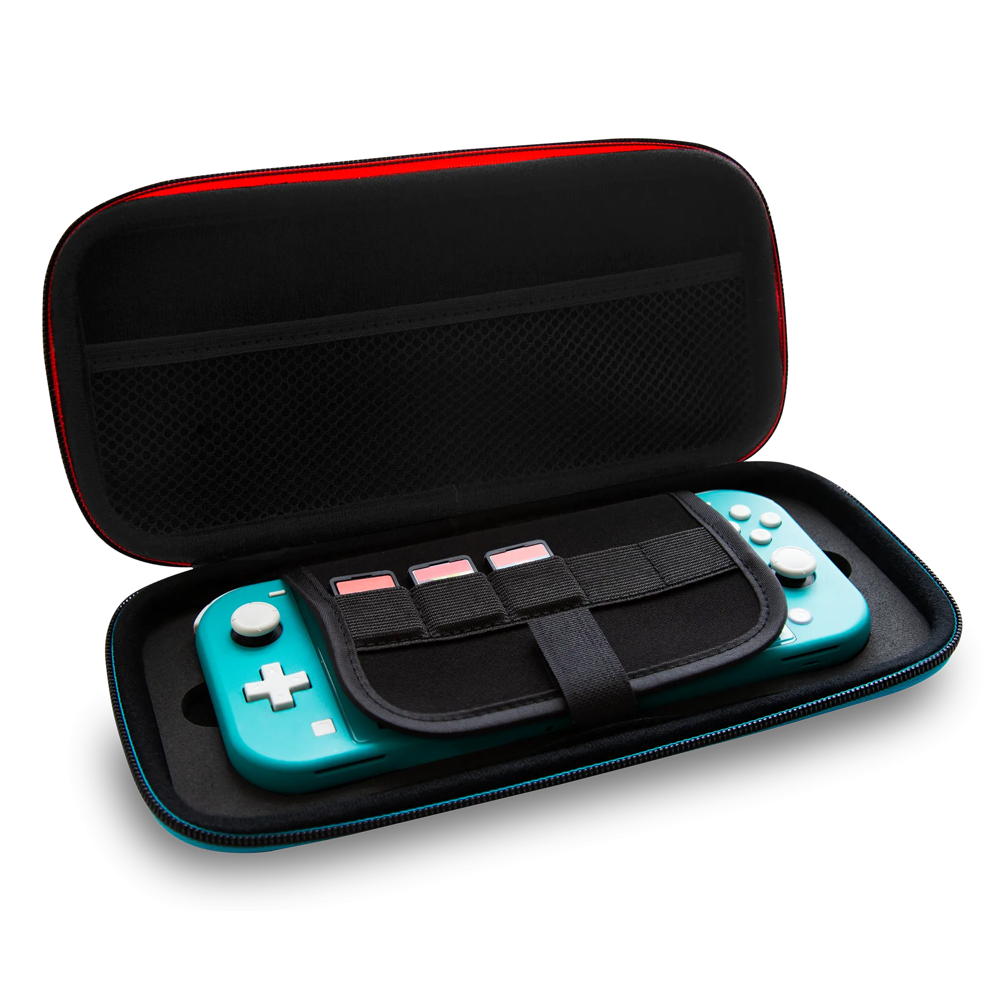 Stealth Premium Travel Kit for Nintendo Switch, Switch Lite & OLED - Gaming Headset, Braided Cable & Travel Case - Neon Red and Blue