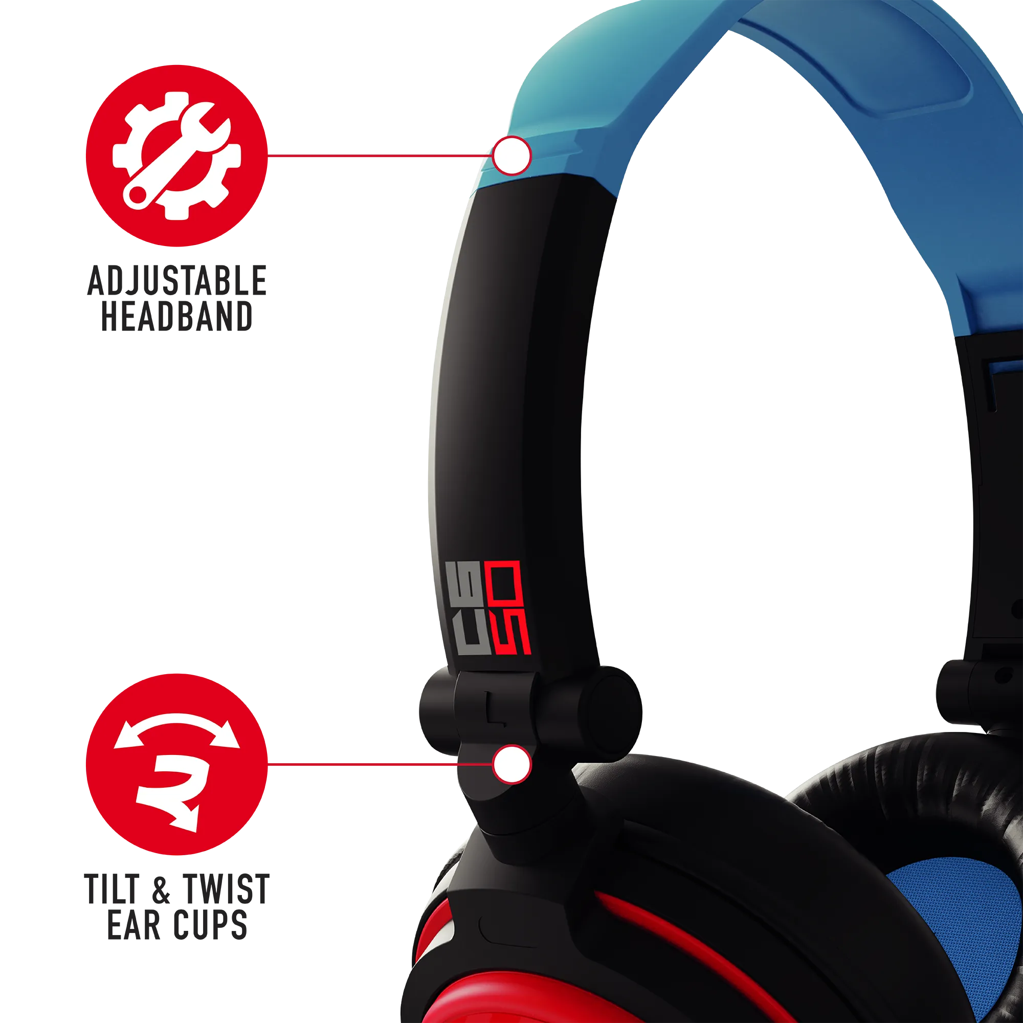 Stealth Premium Travel Kit for Nintendo Switch, Switch Lite & OLED - Gaming Headset, Braided Cable & Travel Case - Neon Red and Blue