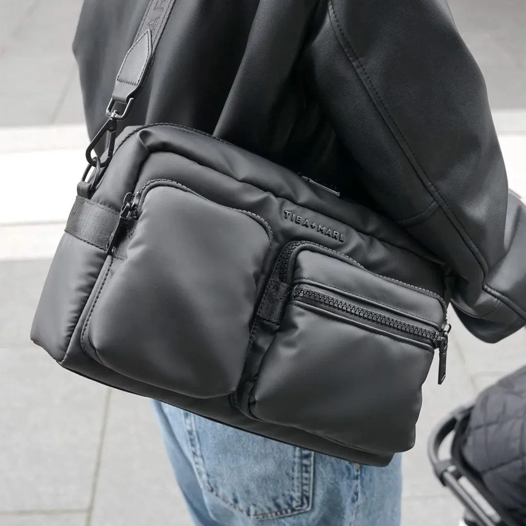 Tiba   Marl Axel Buggy Organiser / Changing Bag - Black
