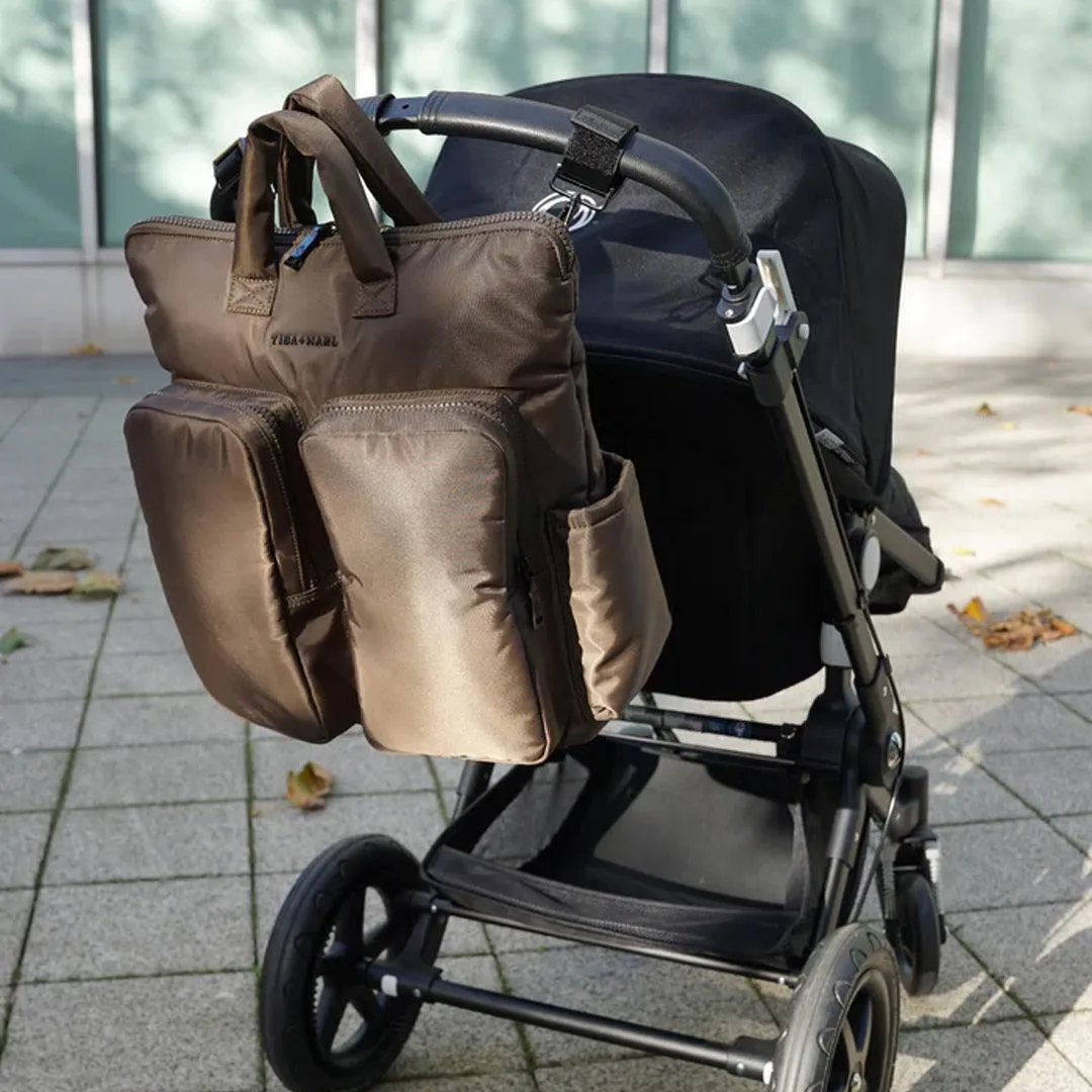 Tiba   Marl Ozzy Changing Tote / Backpack - Chocolate