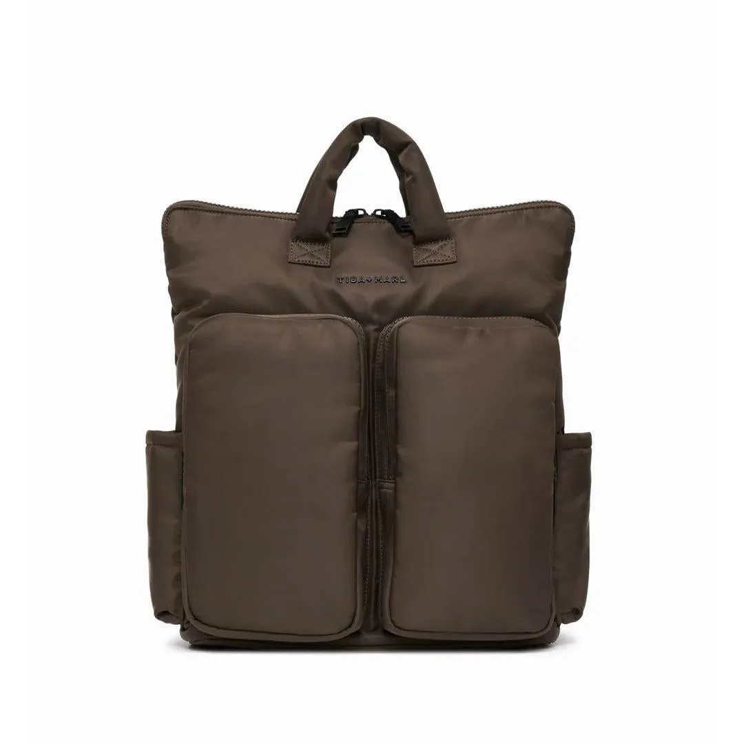 Tiba   Marl Ozzy Changing Tote / Backpack - Chocolate