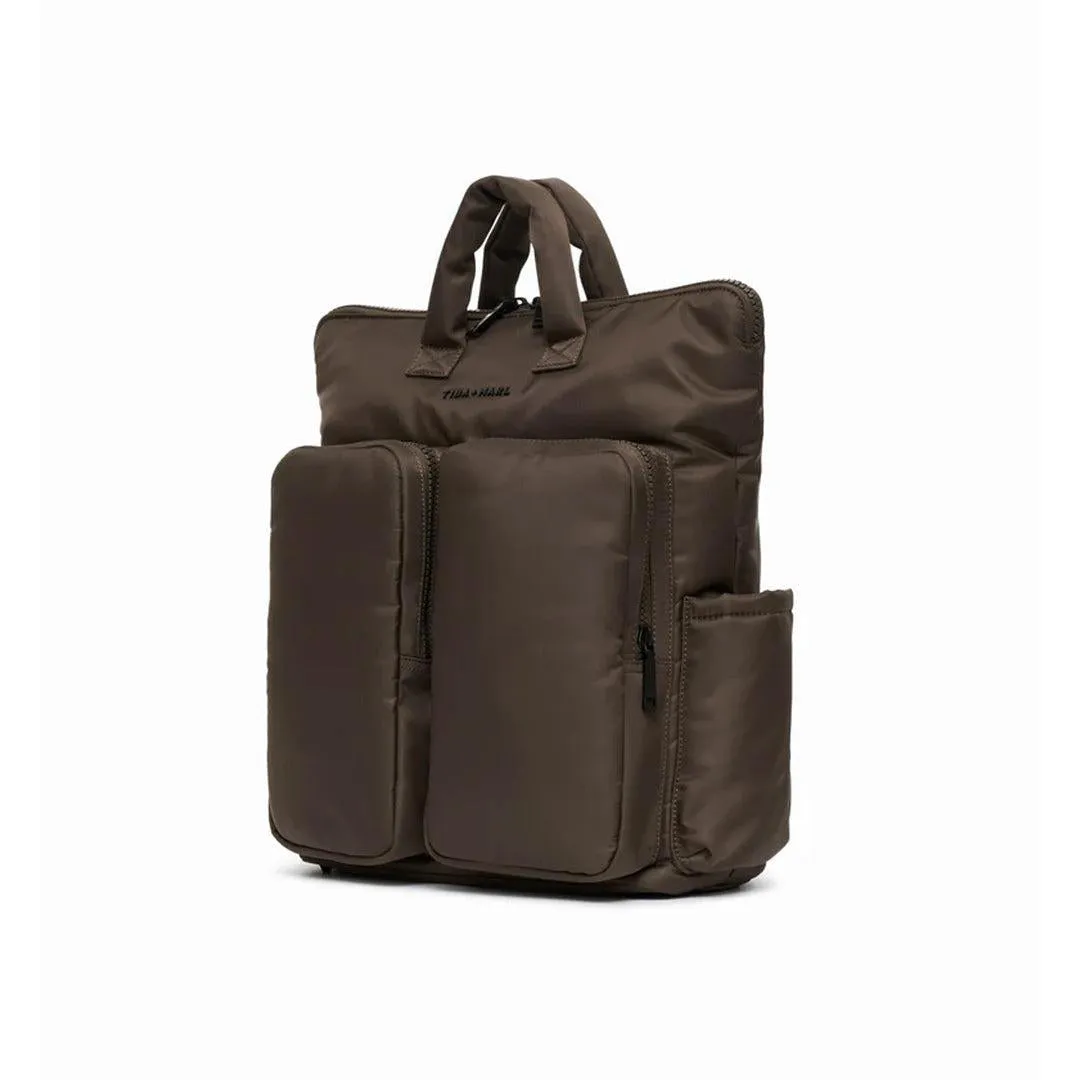Tiba   Marl Ozzy Changing Tote / Backpack - Chocolate