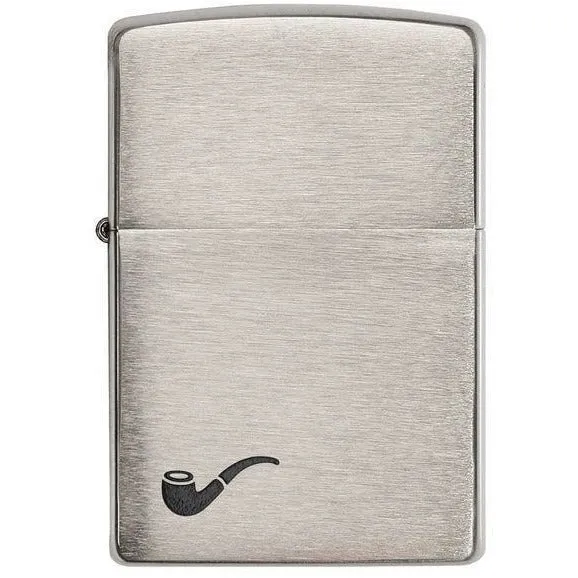 Zippo Pipe Brushed Chrome Lighter